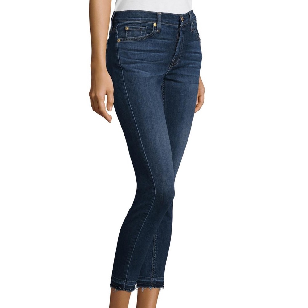 7 For All Mankind Raw Hem Ankle Skinny Jeans